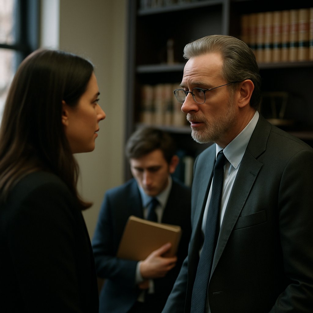 Attorney denying existence of an envelope with nervous assistant in a lawyer’s office