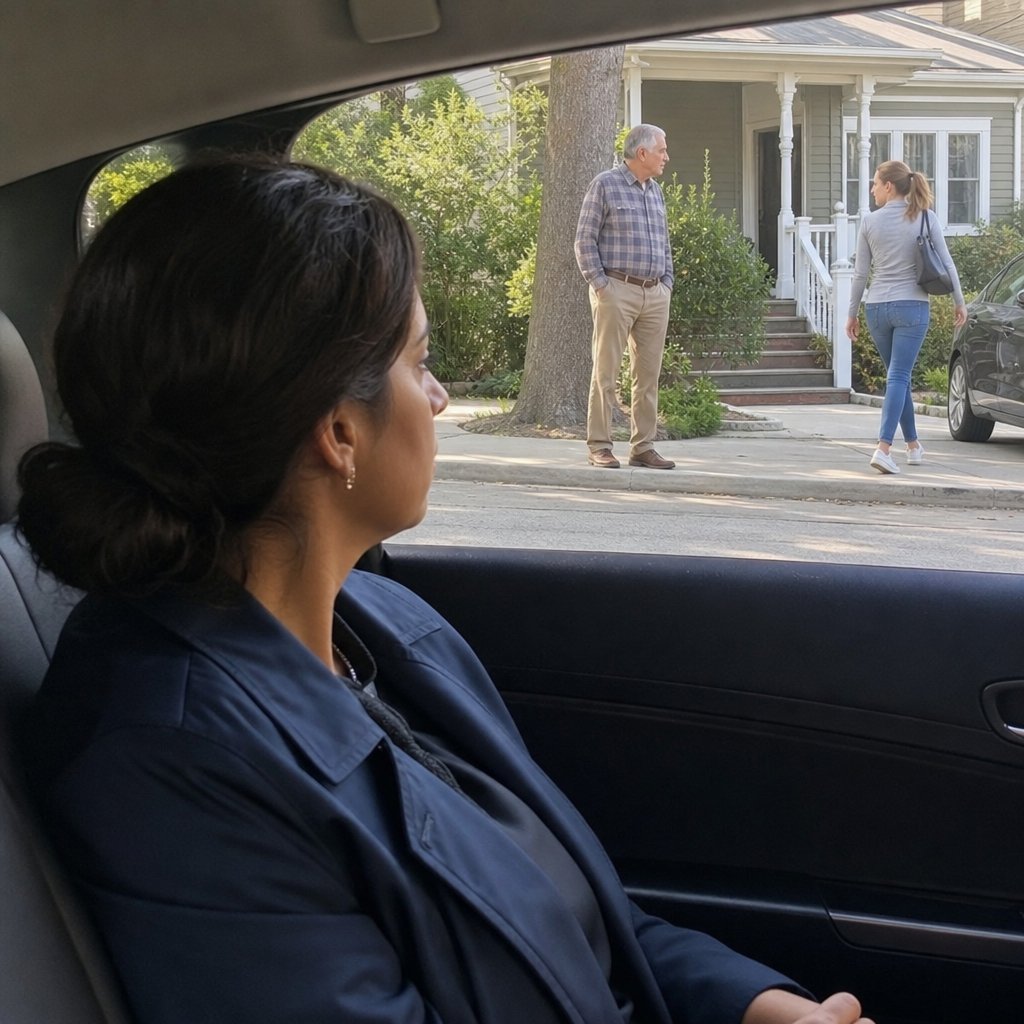 Maren and a watchful older neighbor observe as Tessa leaves the house late at night.